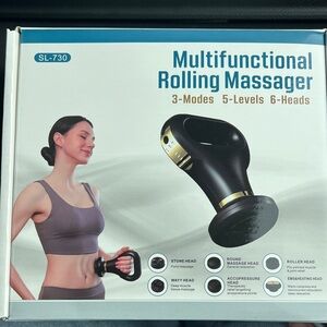 Black and Gold Multifunctional Rolling Massager
